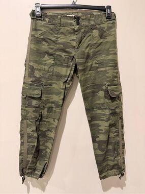 Camo Capri Pants Cargo Joggers Streetwear 90s Grunge Girl Utility Tomboy Masc